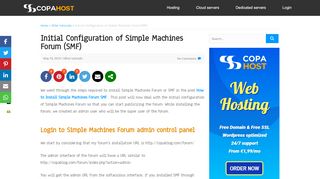 
                            7. Initial Configuration of Simple Machines Forum (SMF) - Copahost
