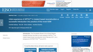 
                            13. Initial experience of ARTIA™ in implant based reconstruction–a ...