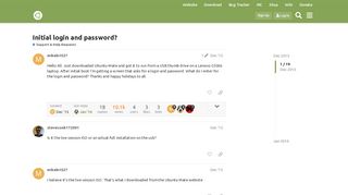 
                            2. Initial login and password? - Support & Help Requests - Ubuntu MATE ...