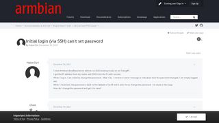 
                            13. Initial login (via SSH) can't set password - Board doesn't start ...
