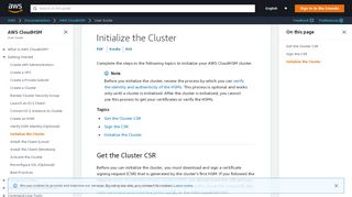 
                            10. Initialize the Cluster - AWS CloudHSM - AWS Documentation