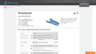 
                            7. Injection Molding Sample Part Quote from Protolabs | ProtoQuote