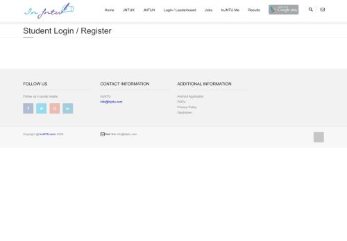 
                            5. InJNTU Student Portal - Student Login