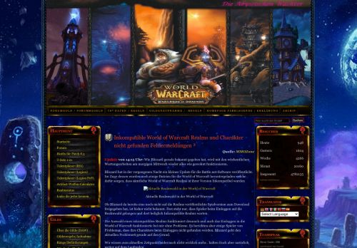 
                            11. Inkompatible World of Warcraft Realms und Charakter nicht gefunden ...
