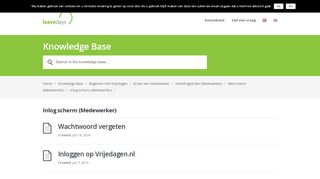 
                            3. Inlog scherm (Medewerker) - Vrijedagen Support - Vrijedagen.nl