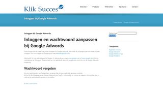 
                            9. Inloggen bij Google Adwords in stappen - Klik Succes