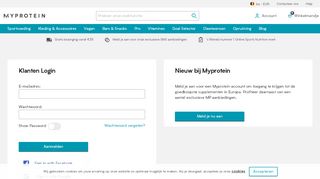 
                            8. Inloggen bij Mijn Account | Myprotein.be - Myprotein Belgium
