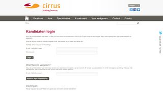 
                            13. Inloggen - Cirrus Staffing Services BV