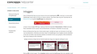 
                            5. Inloggen – Concapps Helpcenter