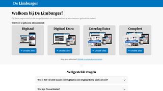 
                            3. Inloggen - De Limburger Digitaal | Veelgestelde vragen