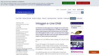 
                            3. Inloggen e-Line DNB - De Nederlandsche Bank