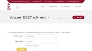 
                            2. Inloggen EBEX adviseur