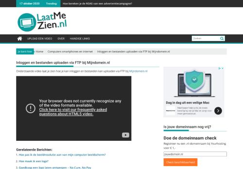 
                            11. Inloggen en bestanden uploaden via FTP bij Mijndomein.nl