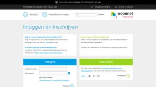 
                            1. Inloggen en inschrijven - Woonnet Rijnmond