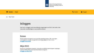 
                            1. Inloggen - Facet - DUO Zakelijk