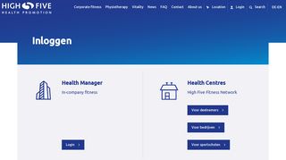 
                            1. Inloggen | High Five Health Promotion