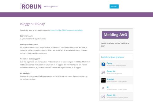 
                            5. Inloggen HR2day - Stichting Robijn