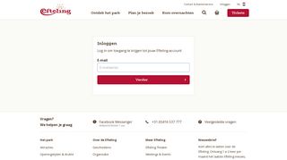 
                            2. Inloggen in je Efteling-account - Efteling