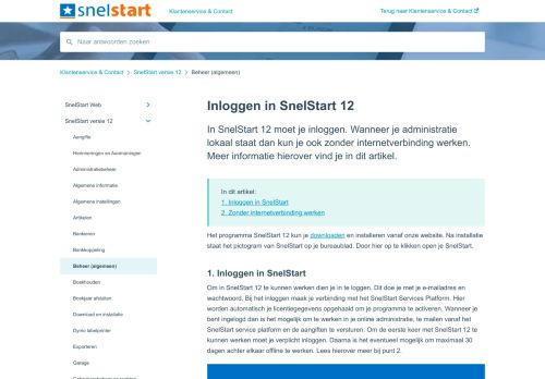 
                            6. Inloggen in SnelStart - SnelStart KennisPlein