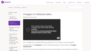 
                            8. Inloggen in Websitemaker - MijnDomein helpdesk