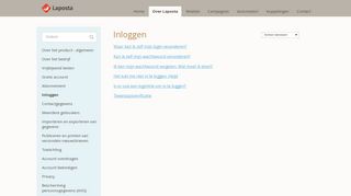 
                            4. Inloggen - Laposta documentatie