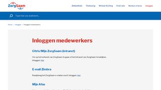 
                            8. Inloggen medewerkers | ZorgSaam