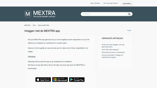 
                            7. Inloggen met de MEXTRA app – MEXTRA