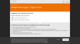 
                            3. Inloggen met DigiD en sms - Anderzorg