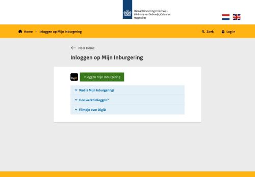 
                            5. Inloggen Mijn Inburgering- DUO Inburgeren