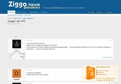 
                            7. inloggen Mijn UPC | Ziggo Gebruikersforum