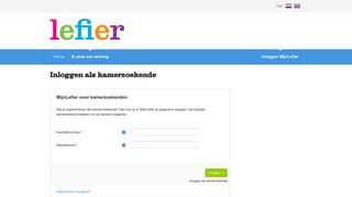 
                            6. Inloggen MijnLefier - Ik zoek een woning