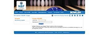 
                            4. Inloggen MijnNBF :: Nederlandse Bowling Federatie (nieuws ...