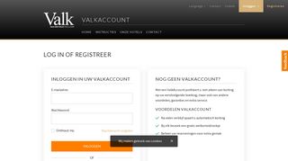 
                            2. Inloggen of registeren - ValkAccount