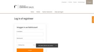 
                            5. Inloggen of registeren - Van der Valk Corporate Sales