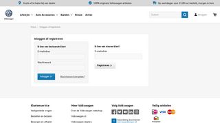 
                            1. Inloggen of registreren - Volkswagen webshop