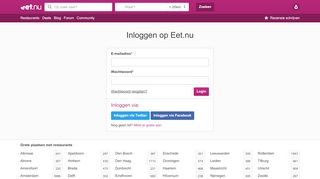 
                            11. Inloggen op Eet.nu - Eet.nu