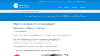 
                            7. Inloggen op het cms of webmail - Webdesign Zwolle