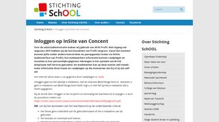 
                            6. Inloggen op InSite van Concent - Stichting SchOOL