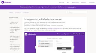 
                            6. Inloggen op je helpdesk account – Helpdesk