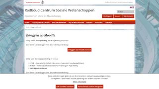 
                            4. Inloggen op Moodle | Radboud Centrum Sociale Wetenschappen