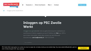 
                            8. Inloggen op PEC Zwolle Werkt
