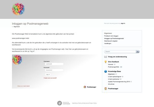 
                            6. Inloggen op Poolmanagerweb – Klantenfeedback voor Poolmanager