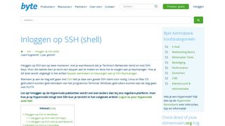 
                            6. Inloggen op SSH (shell) - Byte Kennisbank