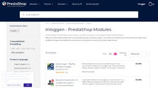 
                            2. Inloggen - PrestaShop Modules - PrestaShop Addons