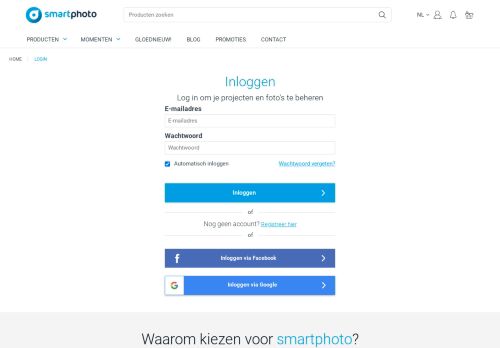 
                            4. Inloggen - Smartphoto