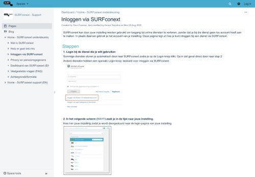 
                            13. Inloggen via SURFconext - Collaboration Infrastructure Wiki - SURFnet