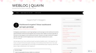 
                            11. inloggen | Weblog | Quayn