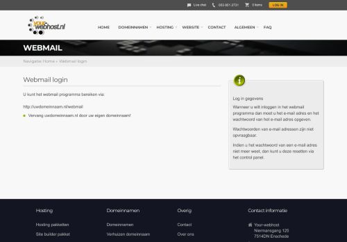 
                            11. Inloggen webmail | Your-webhost.nl