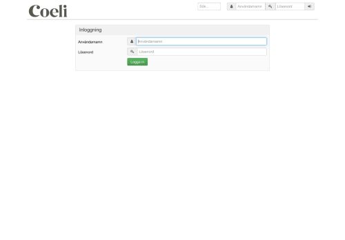 
                            9. Inloggning - Coeli