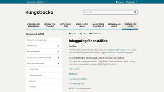 
                            2. Inloggning för anställda - Kungsbacka kommun